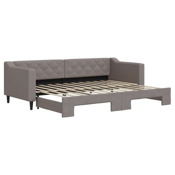 vidaXL Sofá cama nido tela gris taupe 80x200 cm