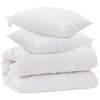 vidaXL Edred&oacute;n con almohadas con almohada 3 uds. Blanco Microfibra