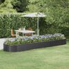 vidaXL Jardinera arriate acero galvanizado antracita 396x100x36cm