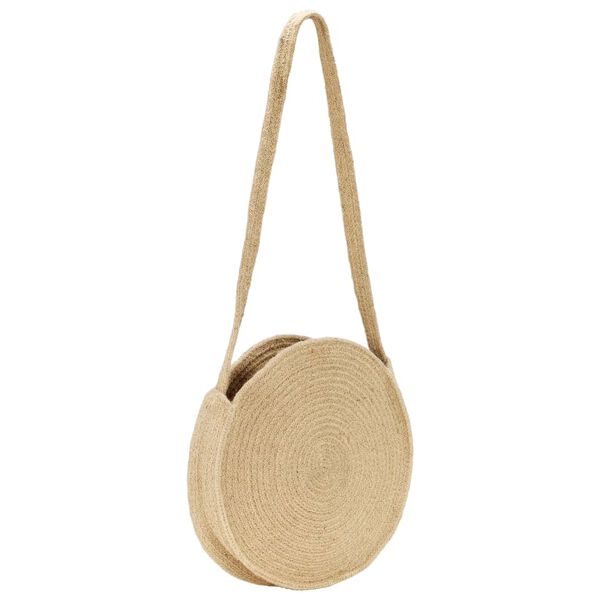 vidaXL Bolso redondo hecho a mano de yute natural