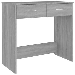 vidaXL Escritorio de madera contrachapada gris Sonoma 80x40x75 cm