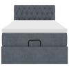 vidaXL Estructura cama otomana colch&oacute;n terciopelo gris oscuro 90x190cm