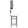 vidaXL Conjunto de banco de trabajo con estante 8 pcs Gris