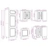 vidaXL Mueble de cocina Kalmar blanco 14 piezas madera contrachapada