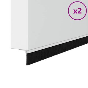 vidaXL Sellos de cepillo de puerta atornillables 2 pcs 100 cm