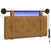 vidaXL Cabecero colgante Con luz LED Marr&oacute;n Terciopelo