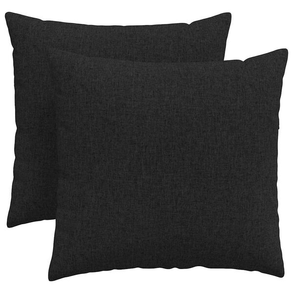 vidaXL Cojines de sof&aacute; 2 pcs Negro 45 x 45 cm tela