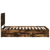 vidaXL Estructura de cama Roble ahumado 75 x 190 cm Madera Ingenieril