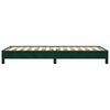 vidaXL Estructura de cama sin colch&oacute;n terciopelo verde oscuro 80x200cm