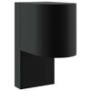 vidaXL Luz de pared exterior Negro 12 x 7 x 15 cm Acero inoxidable