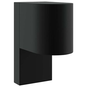 vidaXL Luz de pared exterior Negro 12 x 7 x 15 cm Acero inoxidable