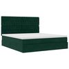 vidaXL Estructura de cama otomana colchones terciopelo verde oscuro