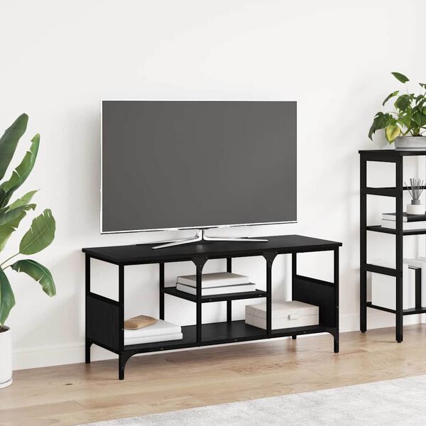 vidaXL Gabinete de TV Roble Negro 100 x 35 x 45 cm
