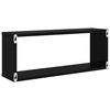 vidaXL Estante cubo de pared 6 uds contrachapado negro 60x15x23 cm
