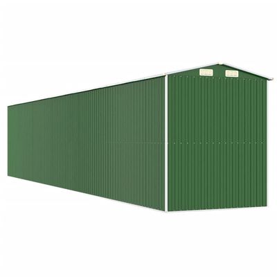 vidaXL Cobertizo de jardín acero galvanizado verde 192x1021x223 cm
