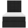 vidaXL Cama con almacenamiento y colch&oacute;n Negro 90 x 200 cm Poli&eacute;ster