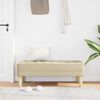 vidaXL Banco con coj&iacute;n Crema 113 x 57 x 39 cm tela