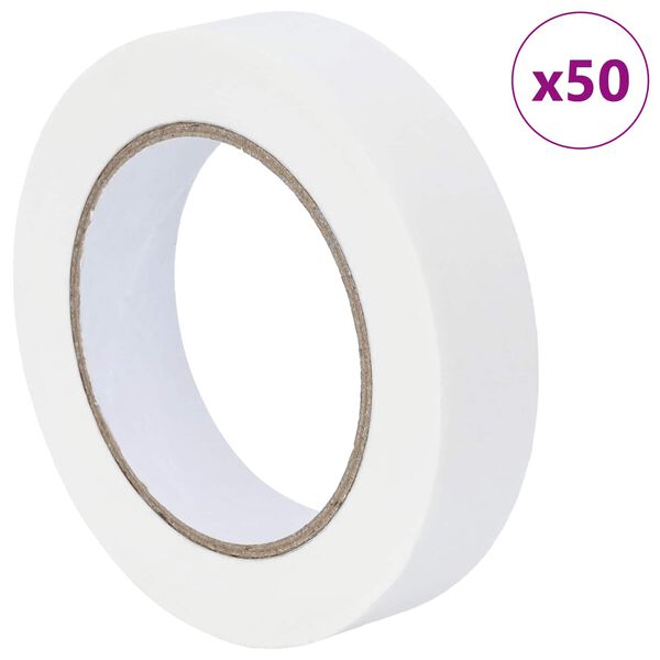 vidaXL Cintas de Enmascarar para Pintores 50 pcs 25mm x 50m Papel