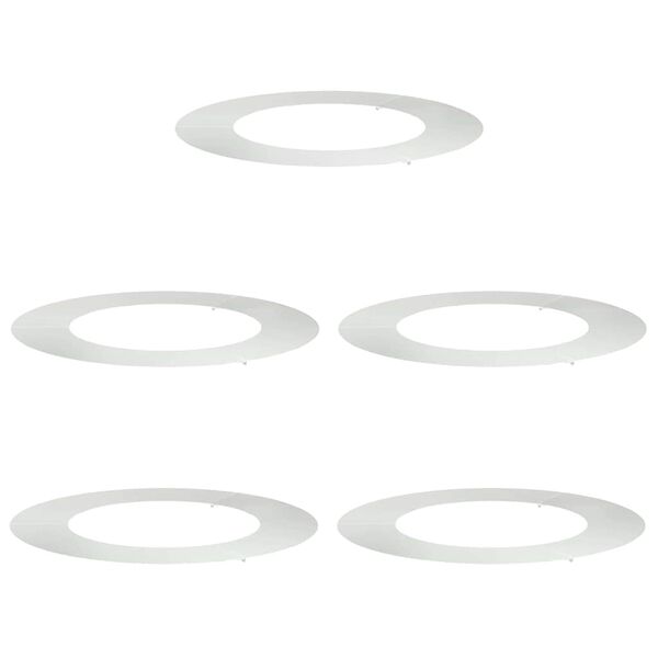 vidaXL Anillos planos para árboles 5 pcs Plateado Ø50 / 80 cm