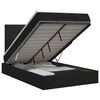 vidaXL Cama otomana con colch&oacute;n con cabecera Negro 120 x 190 cm Tela