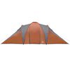vidaXL Tienda familiar con c&uacute;pula impermeable 6 personas gris naranja