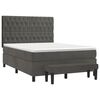 vidaXL Cama box spring con colch&oacute;n terciopelo gris oscuro 140x200 cm