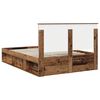 vidaXL Estructura de cama con cabecera Madera vieja 140 x 200 cm