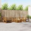 vidaXL Conjunto de sof&aacute;s de exterior 8 pcs Natural