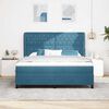 vidaXL Cama tipo Box Spring Azul Oscuro 200 x 180 cm Terciopelo