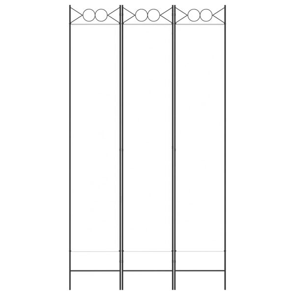 vidaXL Biombo divisor de 3 paneles de tela blanco 120x220 cm