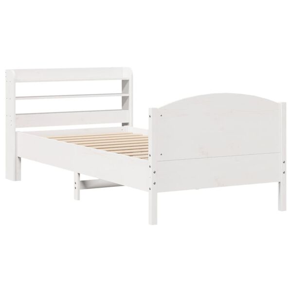 vidaXL Estructura cama sin colch&oacute;n madera maciza pino blanca 100x200cm