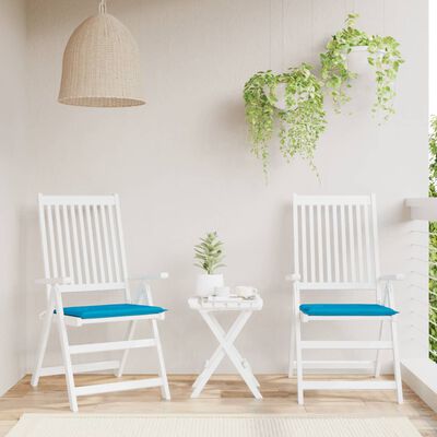 vidaXL Cojines de silla de jardín 2 uds tela Oxford azul 40x40x3 cm