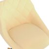 vidaXL Sillas de comedor giratorias 4 unidades terciopelo crema