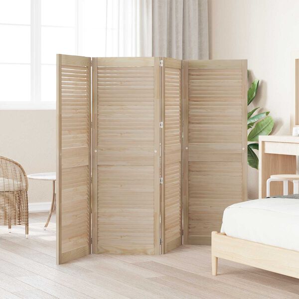 vidaXL Puerta de Armario con puerta 4 pcs Natural 140.5 x 2 x 59.5 cm