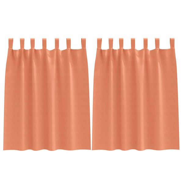 vidaXL Cortinas Opacas con Anillas 2 pcs Terracota 140 x 140 cm