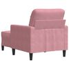 vidaXL Sillón con taburete terciopelo rosa 60 cm