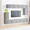 vidaXL Conjunto de mueble de TV 5 pcs Gris Sonoma Madera de ingenier&iacute;a