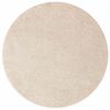 vidaXL Alfombra Shaggy Antideslizante Crema 120 x 120 cm PP