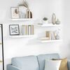 vidaXL Estante flotante de pared 4 uds MDF blanco brillo 60x23,5x3,8cm