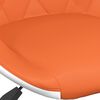 vidaXL Silla de comedor giratoria cuero sint&eacute;tico naranja y blanco