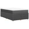 vidaXL Cama box spring con colch&oacute;n tela gris oscuro 120x190 cm