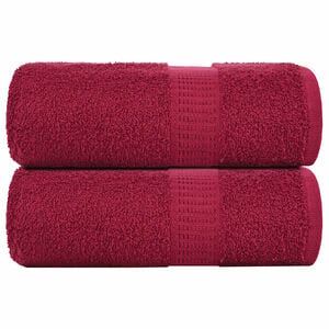 vidaXL Toallas de ba&ntilde;o FROGN 2 uds burdeos 30x30 cm 360 g/m&sup2;