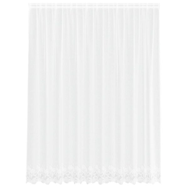 vidaXL Cortina de Encaje con cortinas Floral 240 x 300 cm Poli&eacute;ster