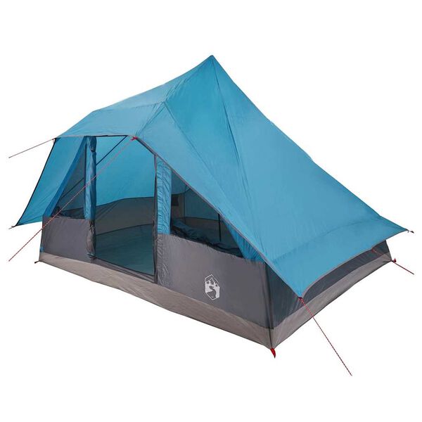 vidaXL Carpa Tipi con techo Azul 364 x 281 x 257 cm tafetán