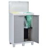 vidaXL Cubo de basura para jardín con 3 bolsas gris claro 65x38x102cm