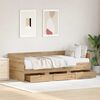 vidaXL Cama de d&iacute;a Roble artesanal 90 x 200 cm Madera contrachapada
