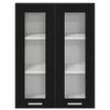 vidaXL Mueble colgante con almacenamiento Roble Negro 60 x 31 x 80 cm