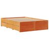 vidaXL Cama con cajones sin colch&oacute;n madera maciza marr&oacute;n 150x200 cm