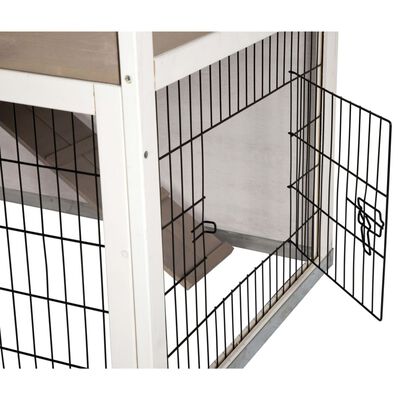 Kerbl Casa para roedores con fondo de metal Lucky blanco 115x65x100 cm