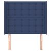 vidaXL Cabecero con orejas de tela azul 103x16x118/128 cm